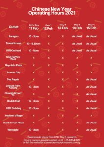 CNY Operating Hours 2021 | Presto Drycleaners